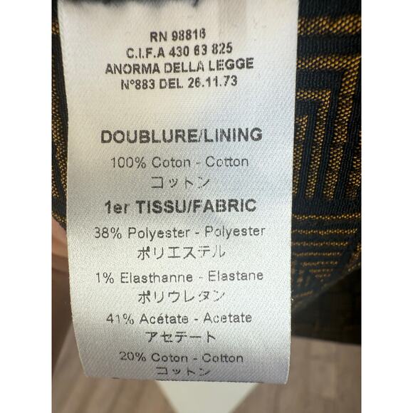 Cotelac France Shift Dress Gold and Black Size S Designer - Picture 7 of 12